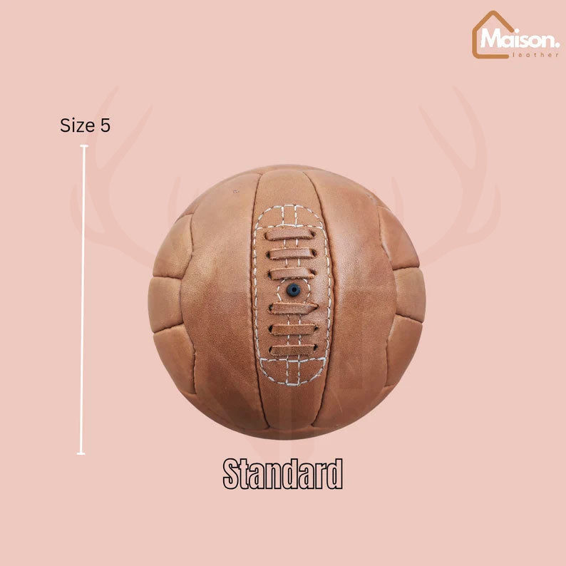 1934 World Cup ball, vintage leather soccer ball, handcrafted football, antique football, FIFA World Cup memorabilia, soccer gift, gift for football lover, historic soccer ball, Federale 102, old-school football, collectible leather football, soccer decor, classic sports gift, sports memorabilia.