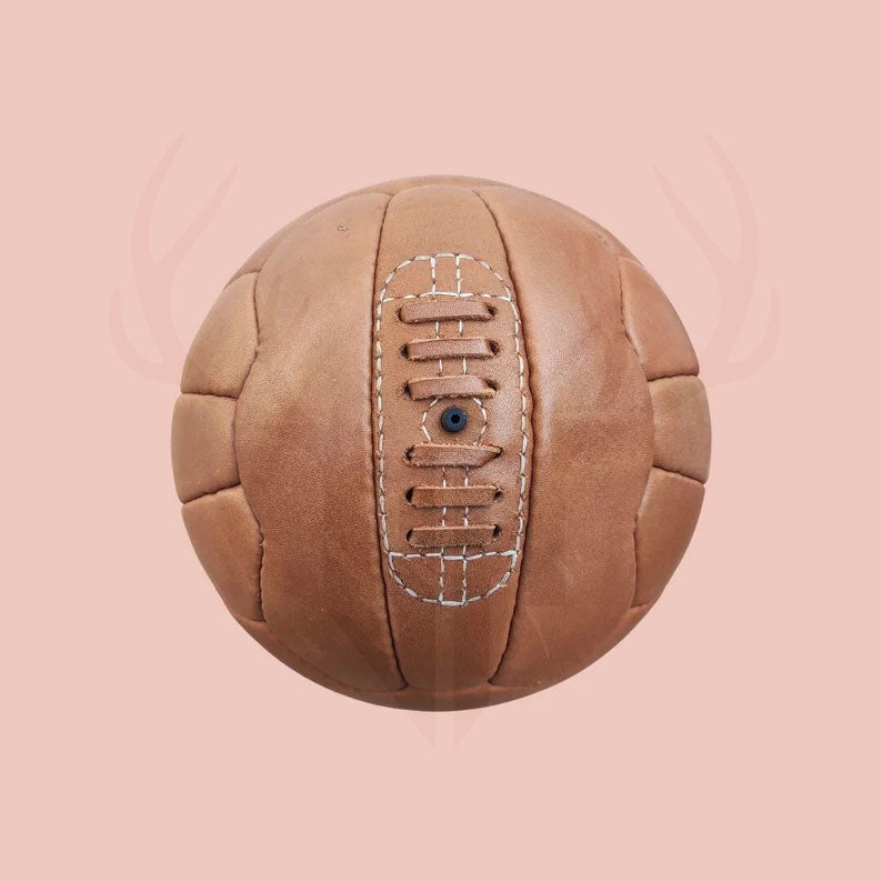 1934 World Cup ball, vintage leather soccer ball, handcrafted football, antique football, FIFA World Cup memorabilia, soccer gift, gift for football lover, historic soccer ball, Federale 102, old-school football, collectible leather football, soccer decor, classic sports gift, sports memorabilia.