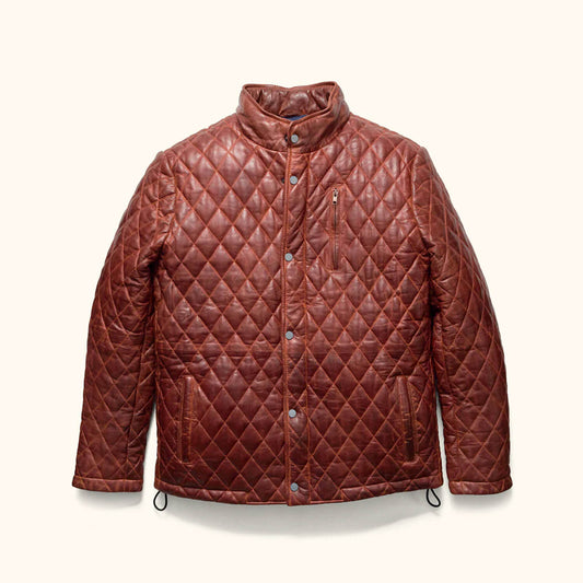 Oakridge Quilted Brown Leather Jacket – Heritage Edition