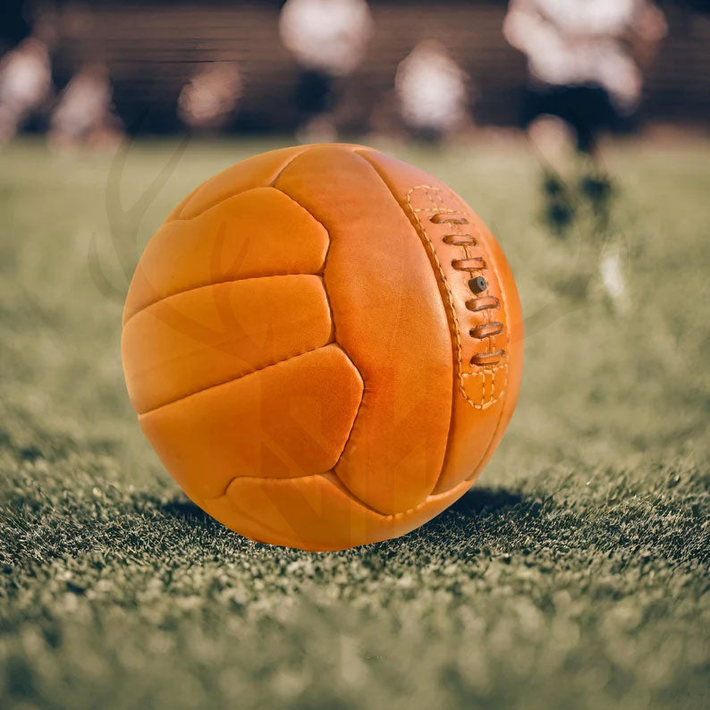 1934 World Cup ball, vintage leather soccer ball, handcrafted football, antique football, FIFA World Cup memorabilia, soccer gift, gift for football lover, historic soccer ball, Federale 102, old-school football, collectible leather football, soccer decor, classic sports gift, sports memorabilia.