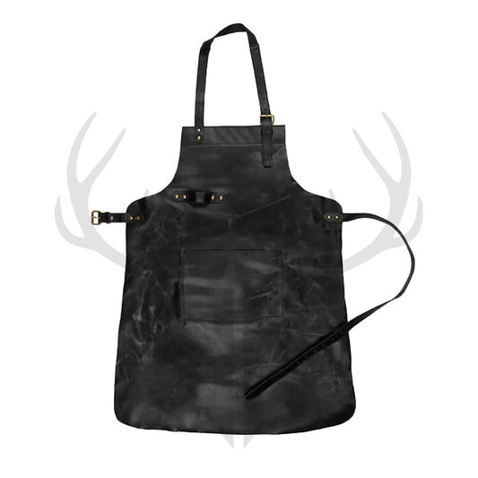adjustable leather apron, woodworking leather apron, leather apron with pockets, durable kitchen apron, BBQ leather apron