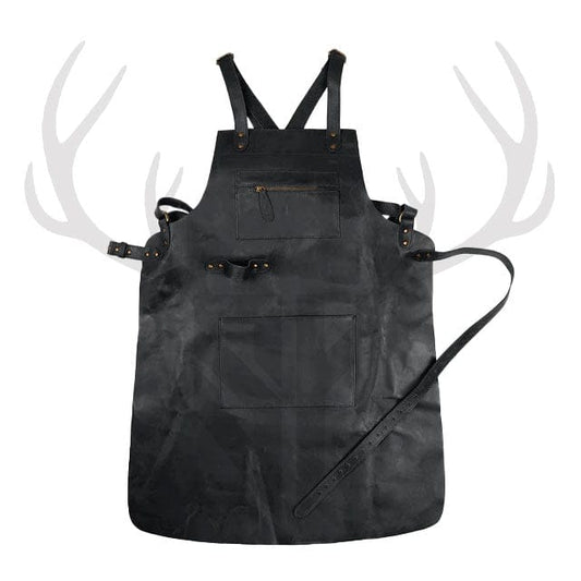 chef leather apron, handcrafted leather apron, leather apron for woodworking, Staghide leather apron, customizable leather apron