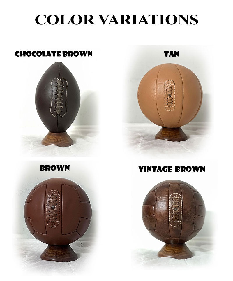 1930 World Cup Vintage Leather Football – 10-Panel Classic Replica