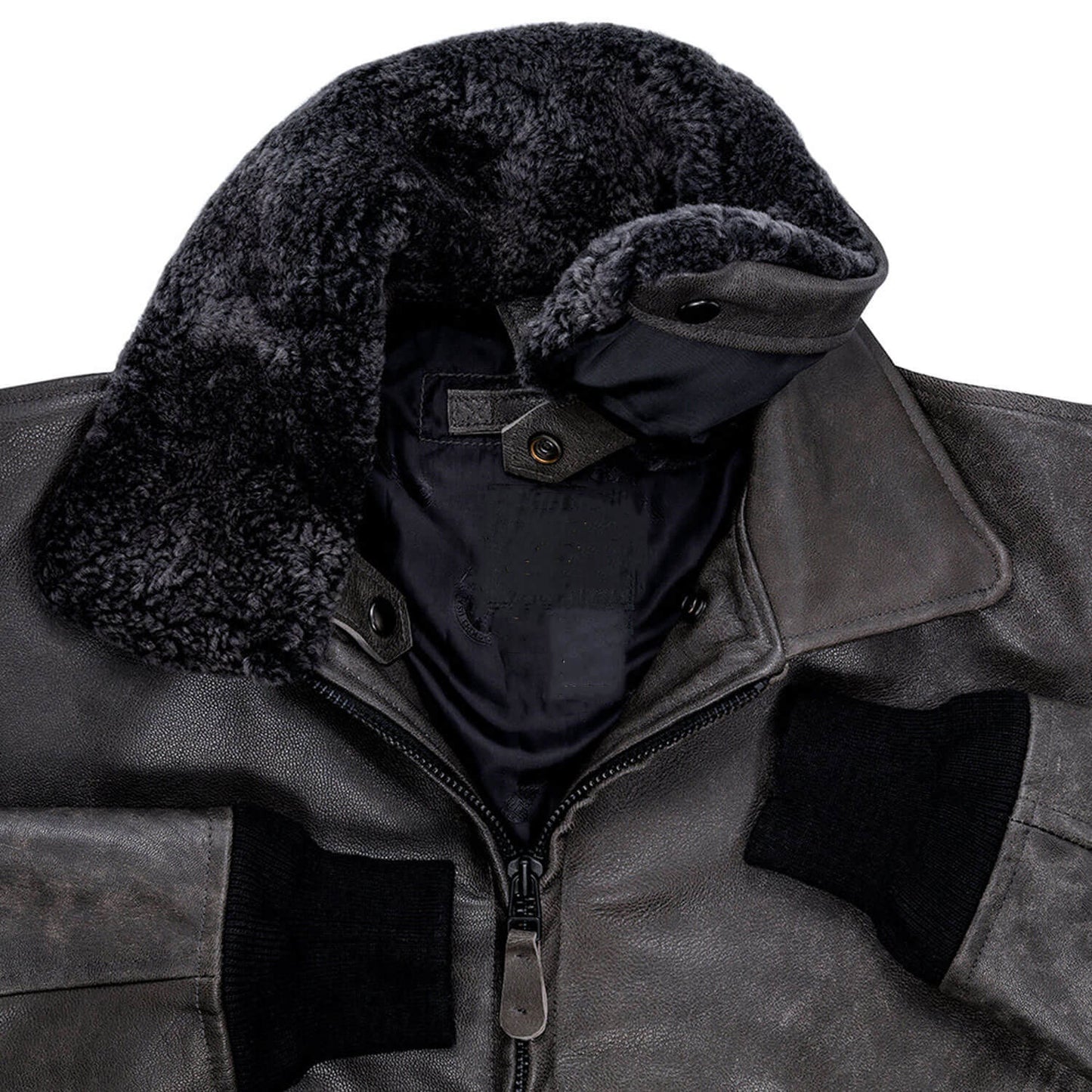 Phantom Naval G-1 Bomber Jacket – Distressed Black