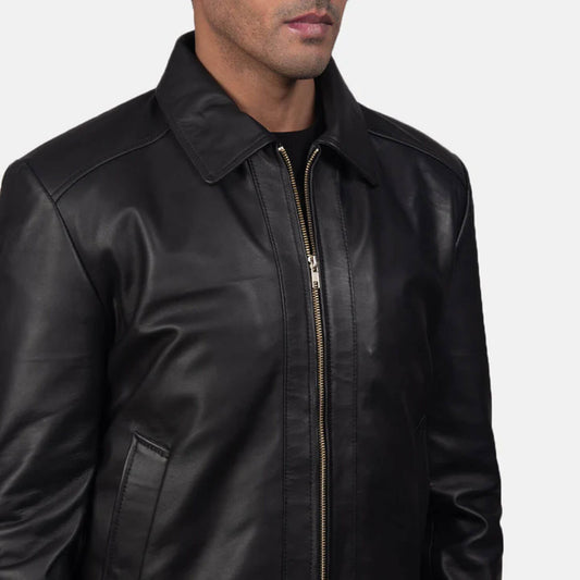 BlazeRider Leather Jacket – Inferno Black Edition