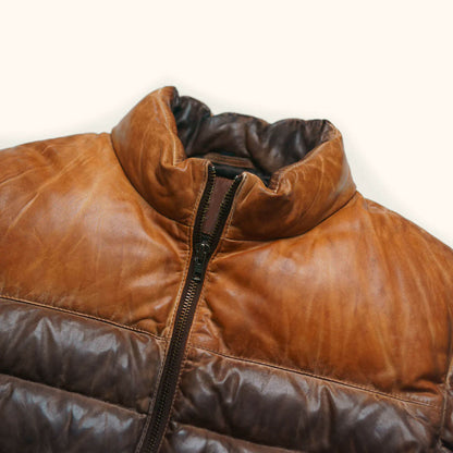 FrostForge Leather Down Jacket – Expedition Edition