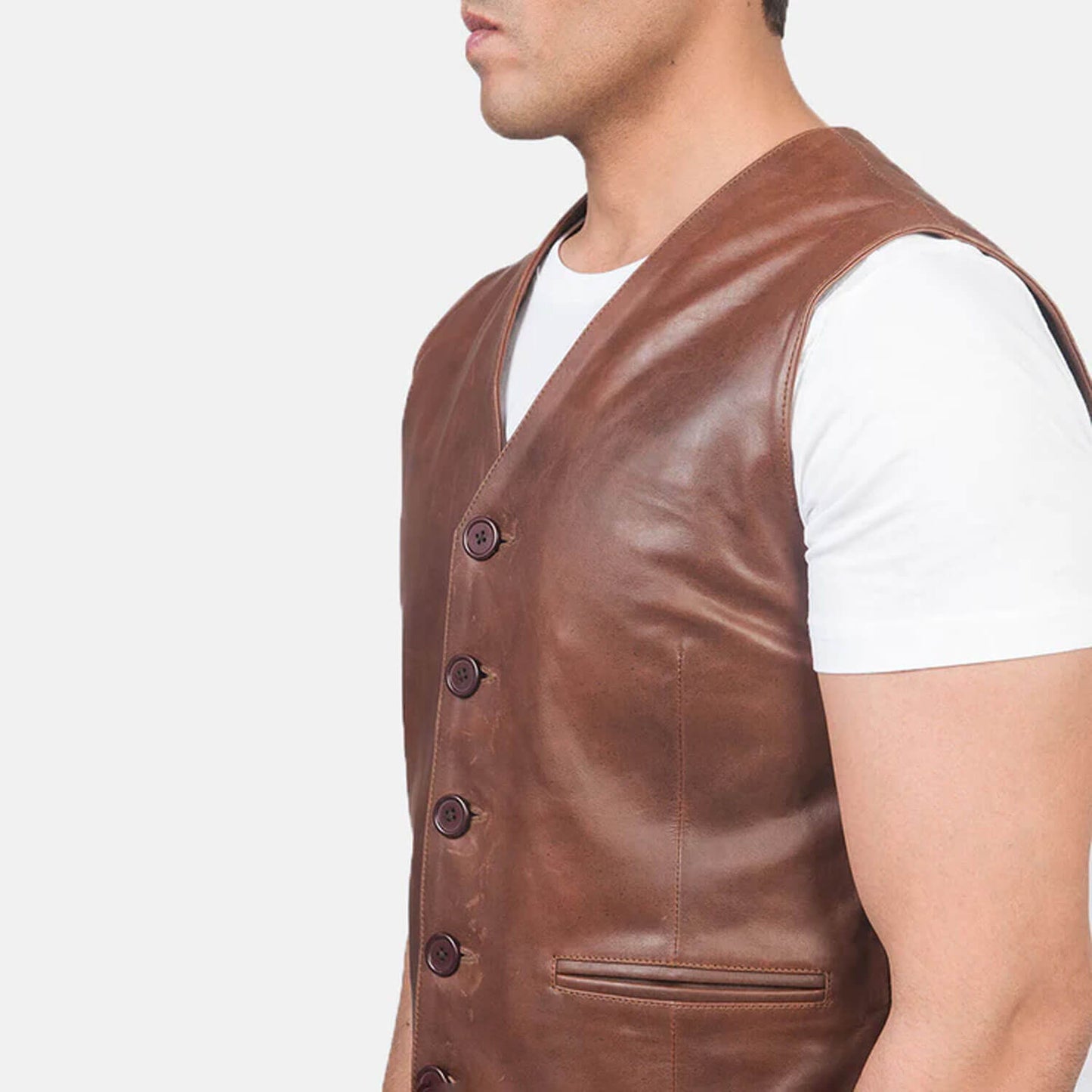 Ironwood Heritage Leather Vest – Earth Brown Edition