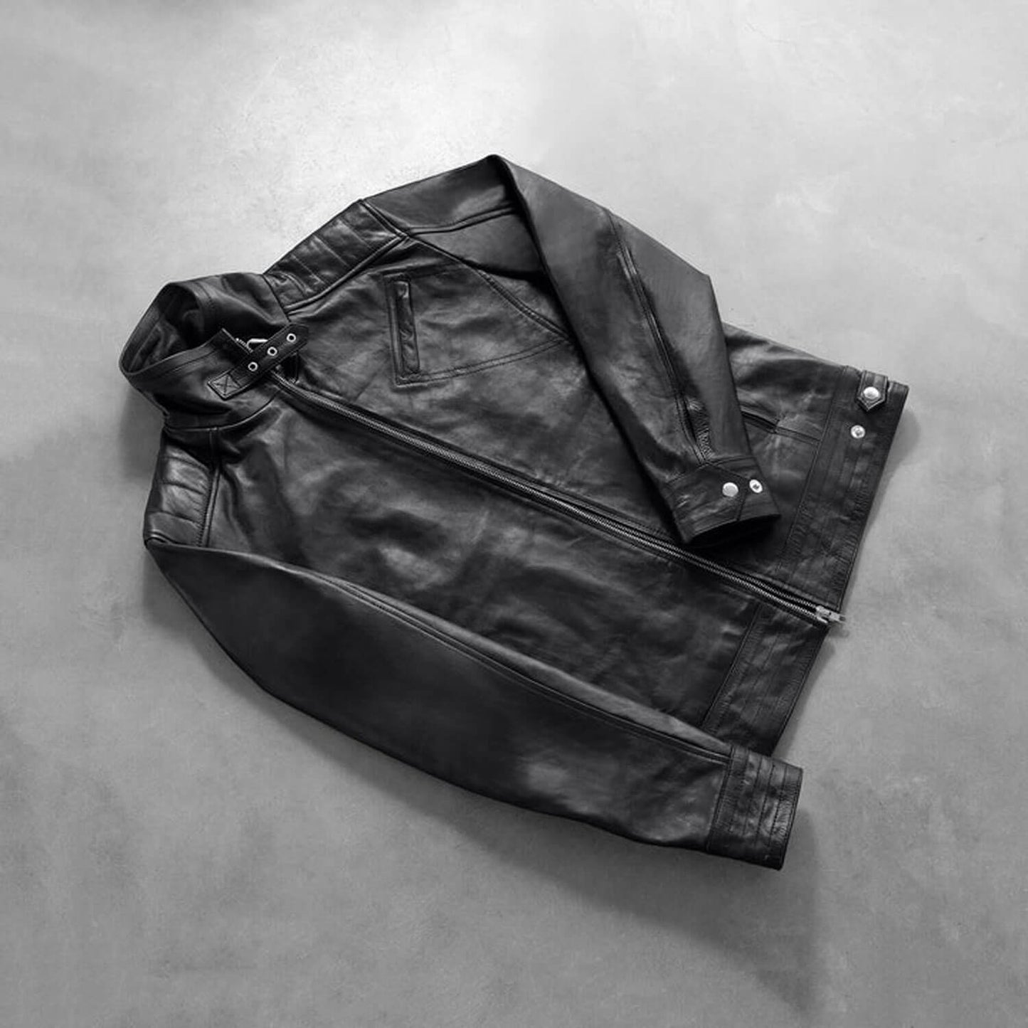 NightHawk Legacy Leather Jacket – Stealth Black Edition