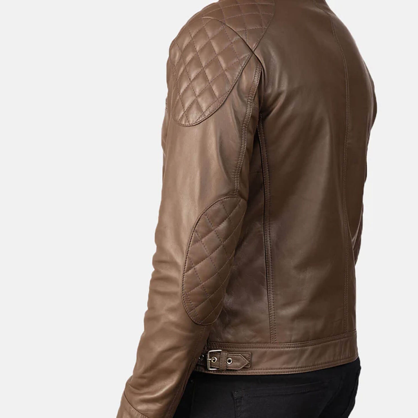 MochaRider Leather Biker Jacket – Heritage Brown Edition