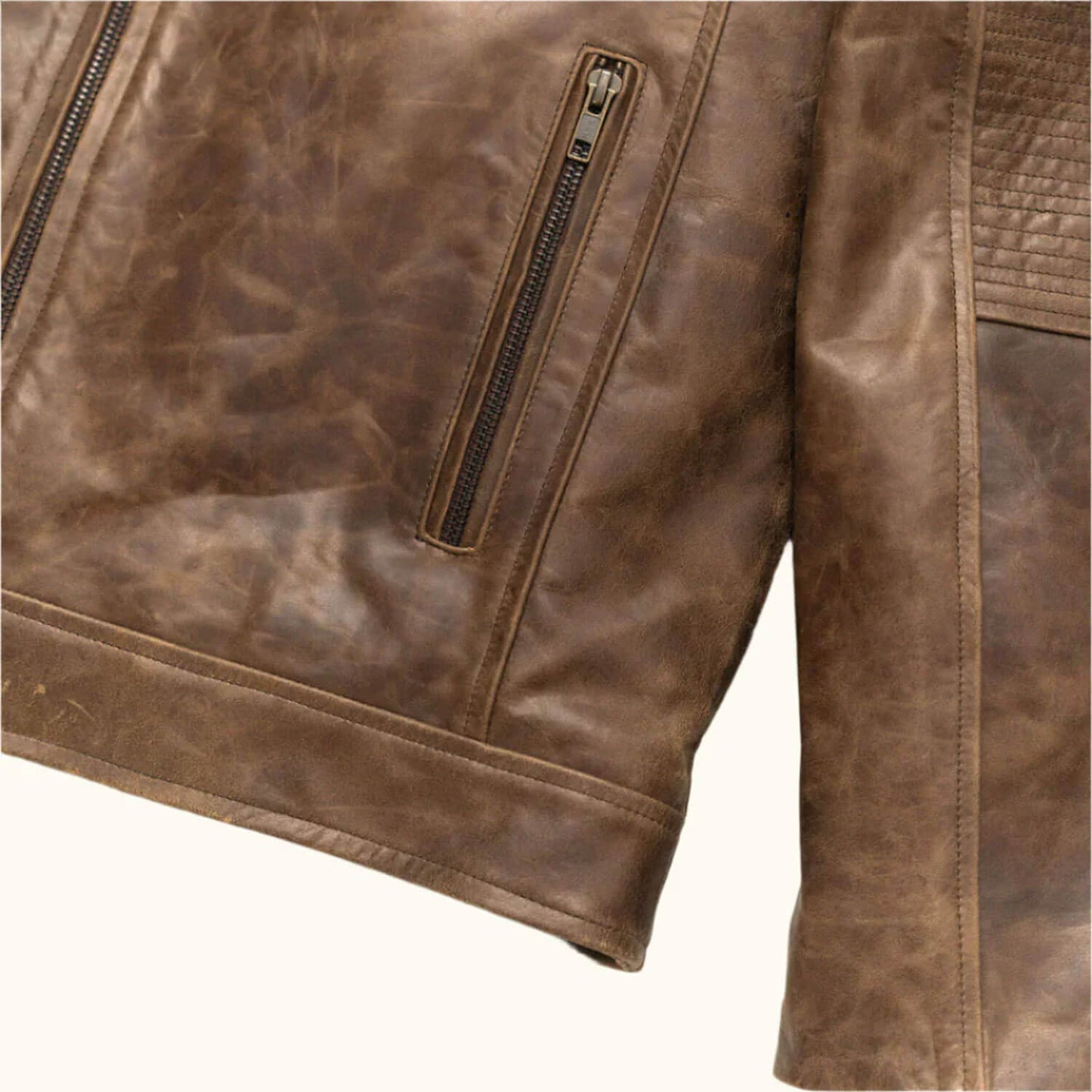 VelocityRider Leather Cafe Racer Jacket – Heritage Moto Edition