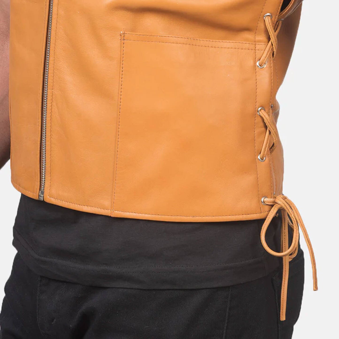 DesertForge Leather Vest – Tan Heritage Edition