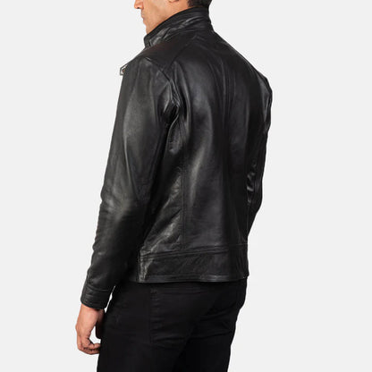 SteelVanguard Leather Biker Jacket – Midnight Rider Edition
