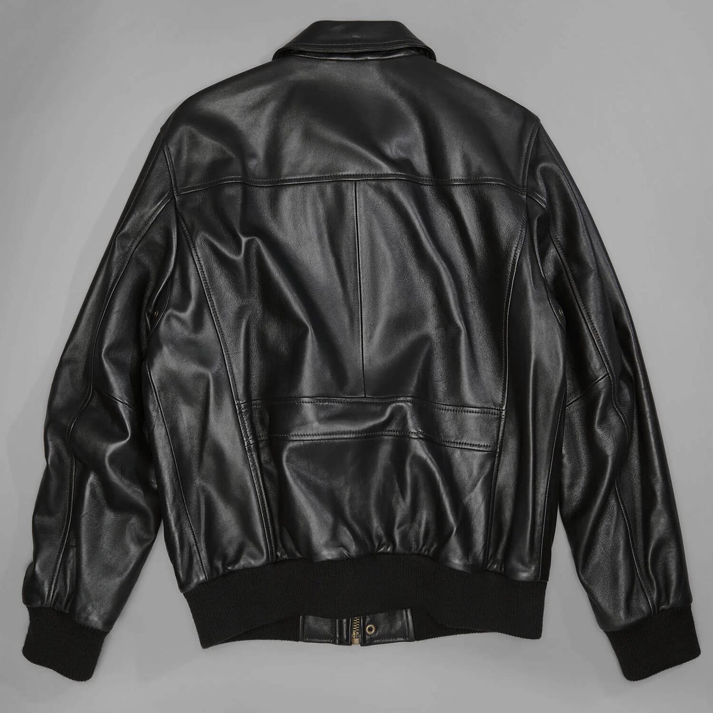 AeroForge Black Leather Bomber Jacket – Heritage Flight Edition