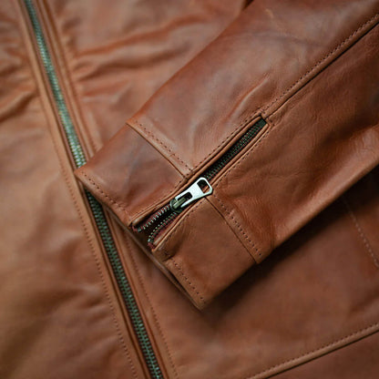 IronHeritage Brown Leather Jacket – Vintage Legacy Edition