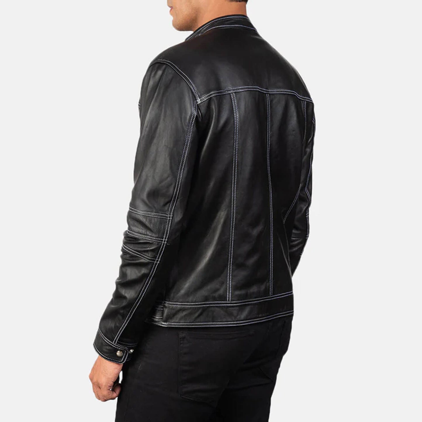 RebelEdge Leather Biker Jacket – Jet Black Edition
