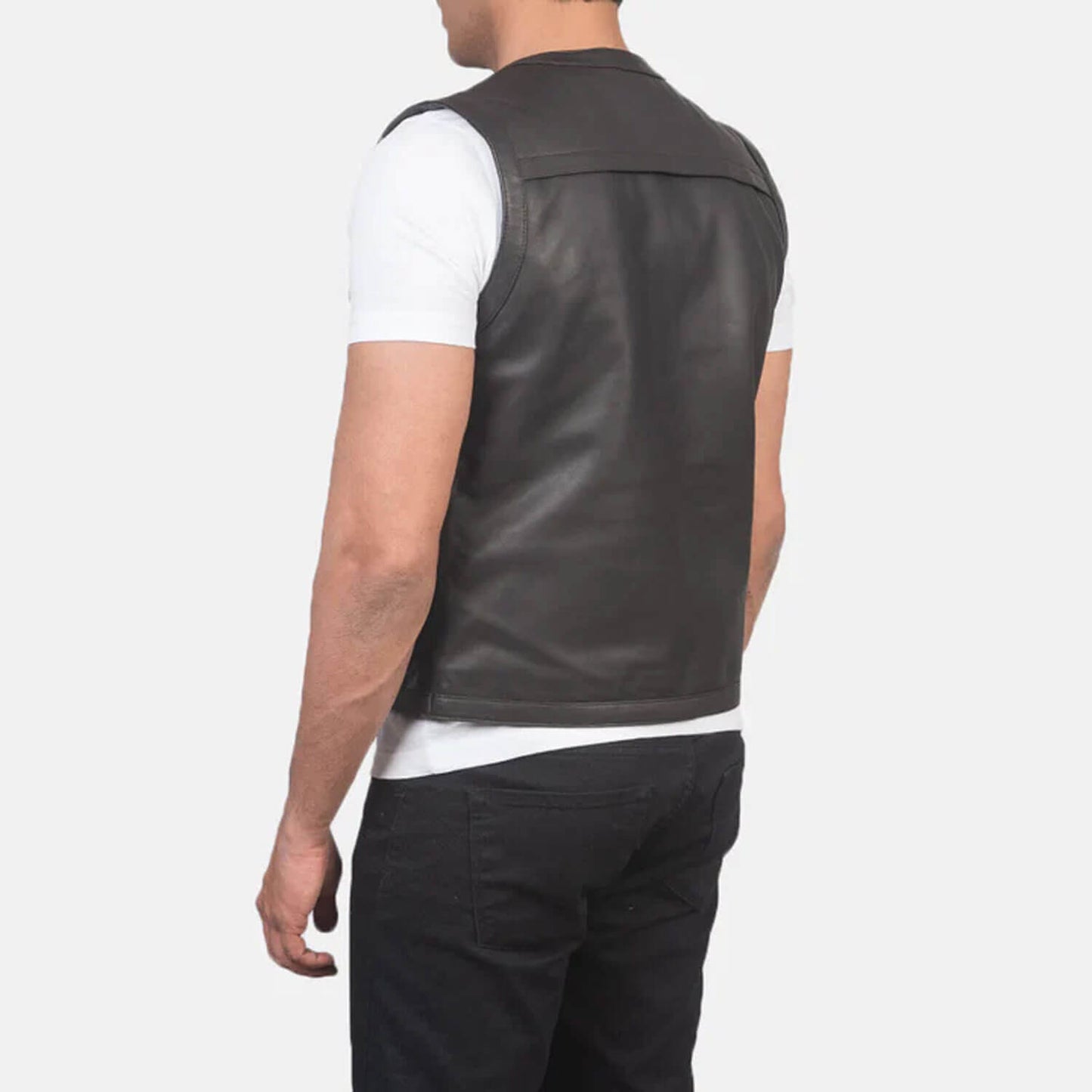 Trailhawk Vintage Leather Vest – Rustic Brown Edition