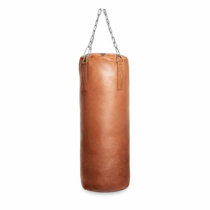 Retro Deluxe Tan Leather Heavy Punching Bag
