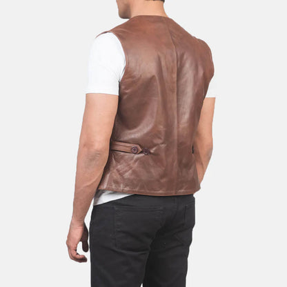 Ironwood Heritage Leather Vest – Earth Brown Edition