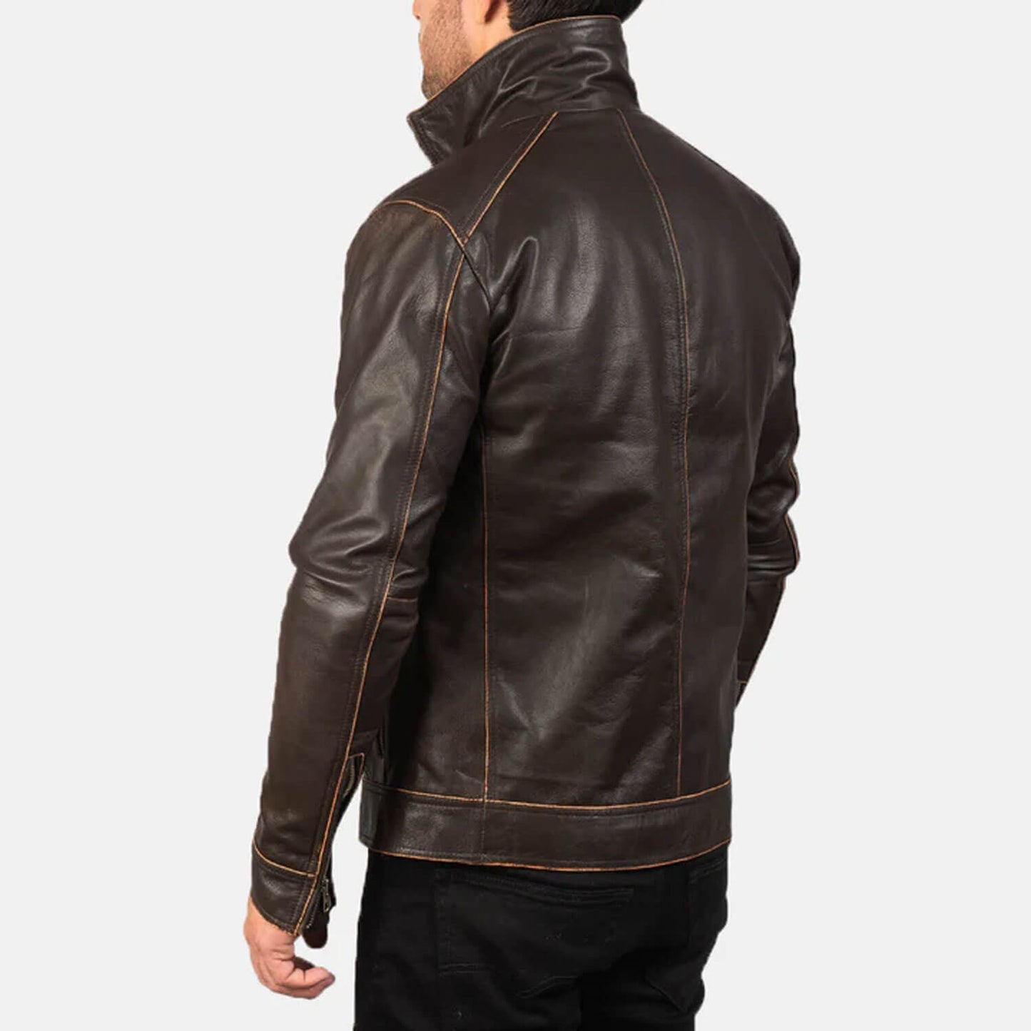 IronTrail Heritage Leather Jacket – Rustic Brown Edition