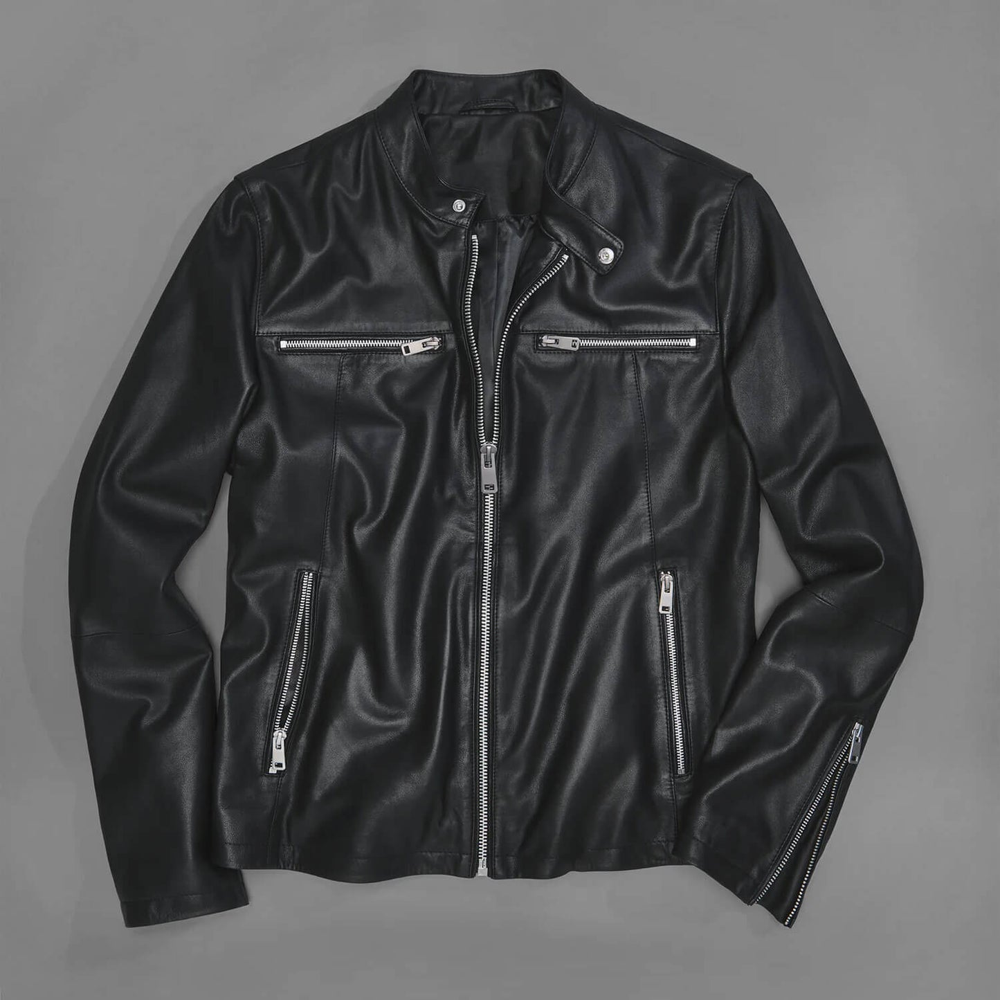 VelocityX Lightweight Leather Racer Jacket – Performance Edition