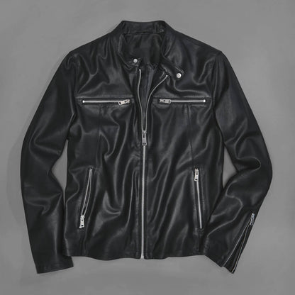 VelocityX Lightweight Leather Racer Jacket – Performance Edition