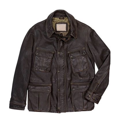 TrailGuard Vintage Brown Dispatch Motorcycle Jacket – Heritage Edition