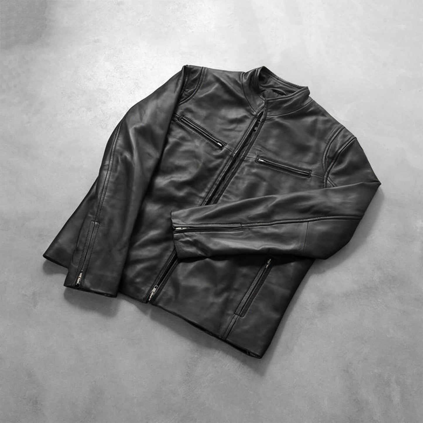 VoltRider Leather Jacket – Phantom Black Edition