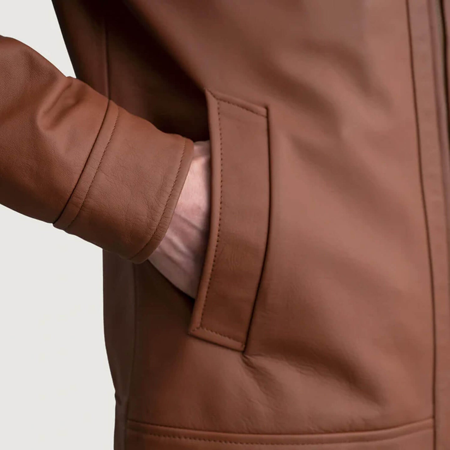EmberTrail Leather Jacket – Matte Brown Edition