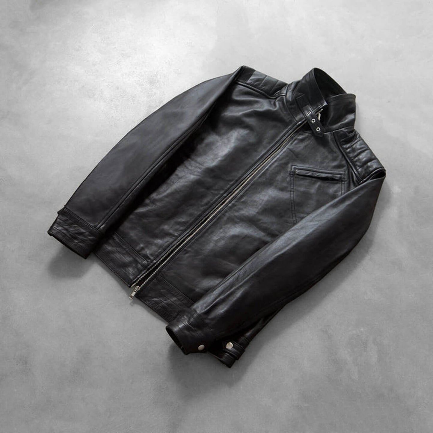 NightHawk Legacy Leather Jacket – Stealth Black Edition