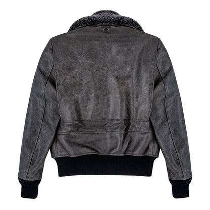 Phantom Naval G-1 Bomber Jacket – Distressed Black