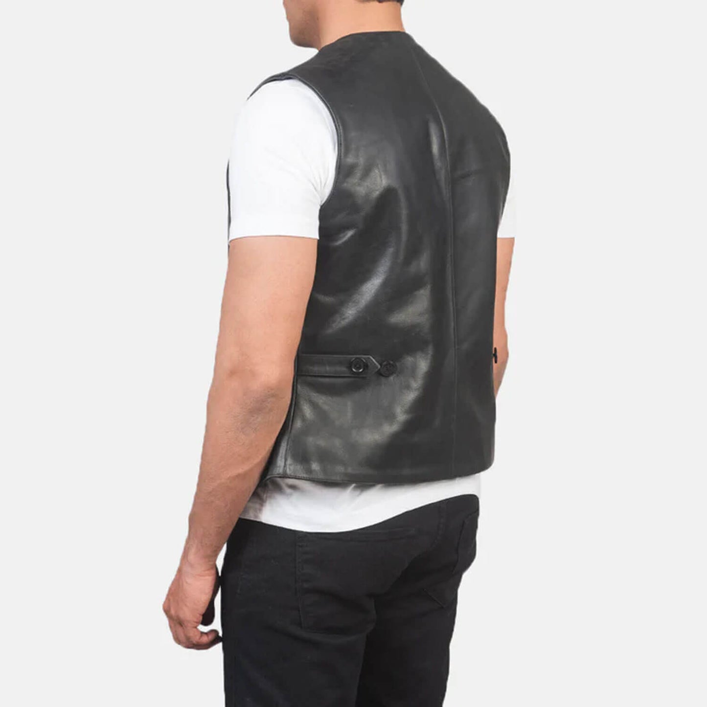 Midnight Rider Leather Vest – Black Edition