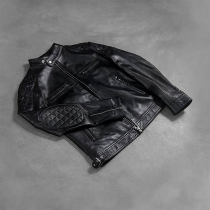 ShadowCruise Leather Biker Jacket – Classic Black Edition