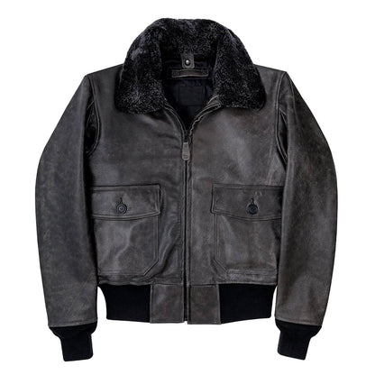 Phantom Naval G-1 Bomber Jacket – Distressed Black