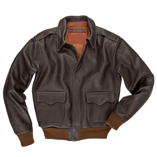 Heritage Aviator A-2 Brown Flight Leather Jacket – 40th Anniversary Edition