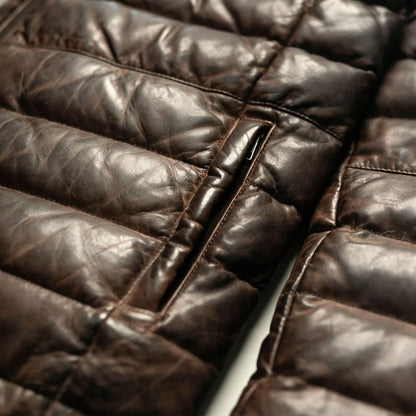 FrostForge Leather Down Jacket – Expedition Edition