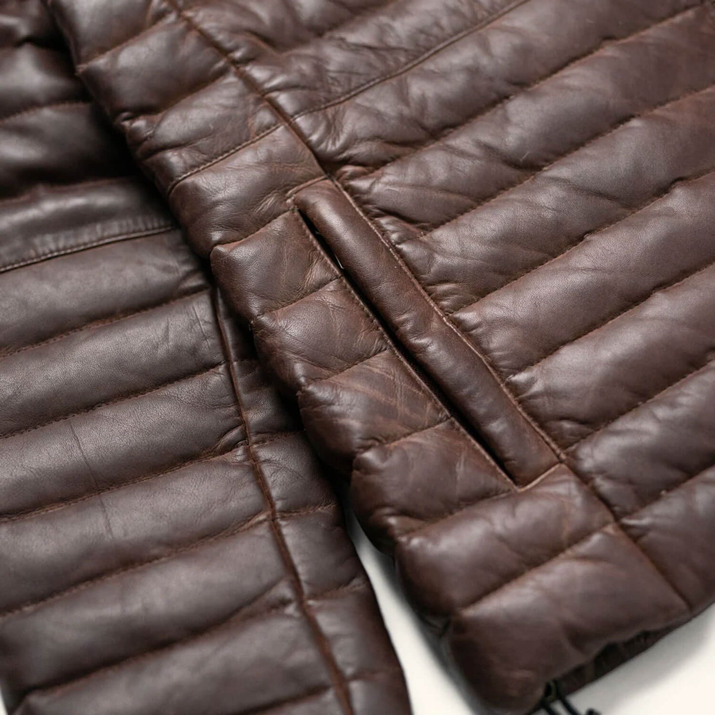 SummitHaven Chocolate Brown Leather Down Jacket – Heritage Winter Edition