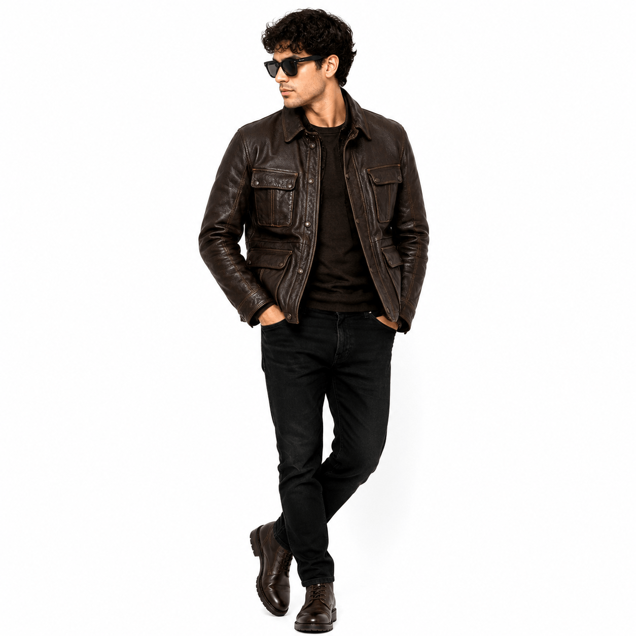 TrailGuard Vintage Brown Dispatch Motorcycle Jacket – Heritage Edition