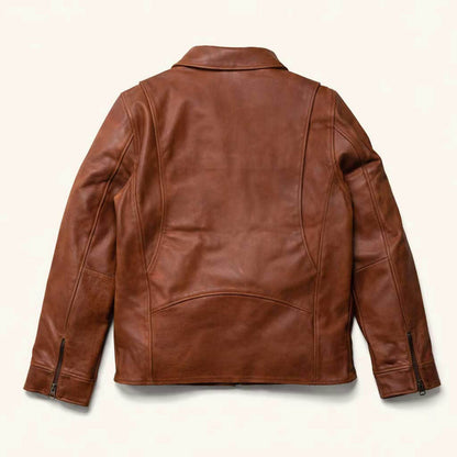 IronHeritage Brown Leather Jacket – Vintage Legacy Edition