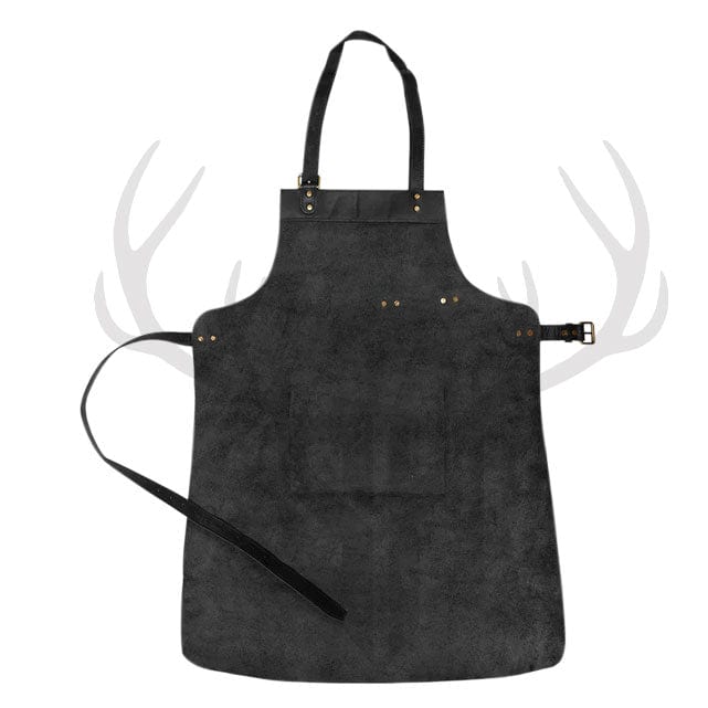 custom leather apron, stylish workshop apron, leather apron for men, brass hardware apron, Staghide leather apron

