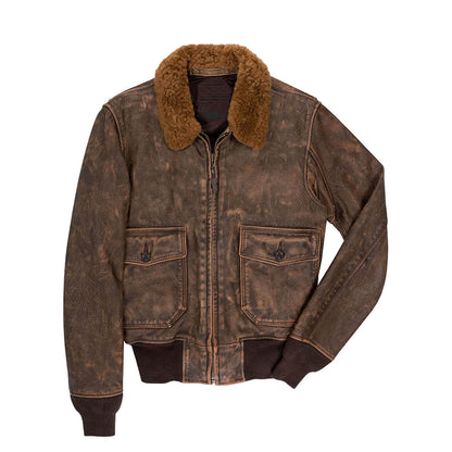 Vintage Avenger G-1 Flight Jacket – Brown Leather
