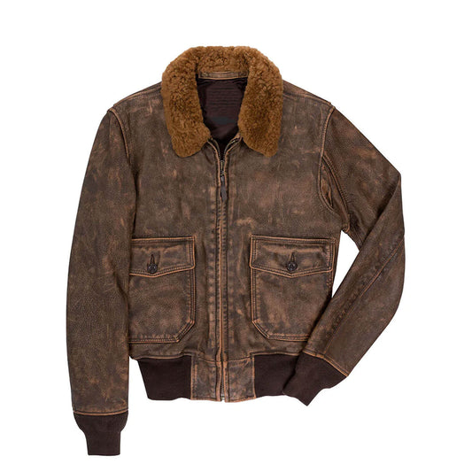 Vintage Avenger G-1 Flight Jacket – Brown Leather
