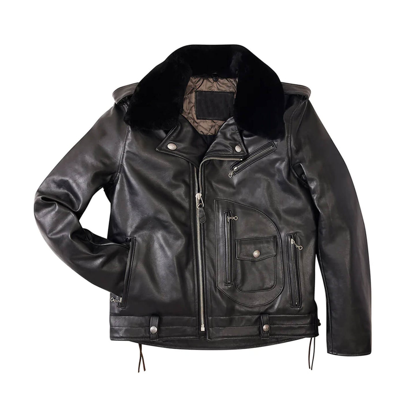 IronRoad Black Leather Biker Jacket – Road Warrior Edition