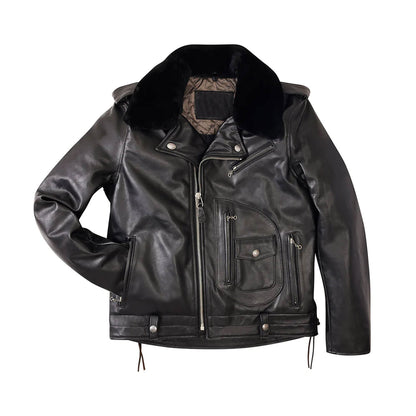 IronRoad Black Leather Biker Jacket – Road Warrior Edition
