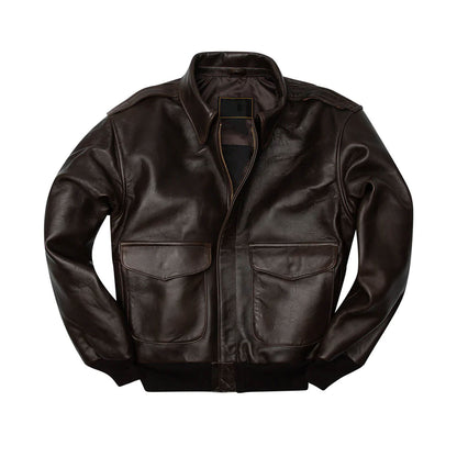 AeroCommand A-2 Pilot Jacket – Antique Brown Leather