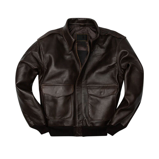 AeroCommand A-2 Pilot Jacket – Antique Brown Leather