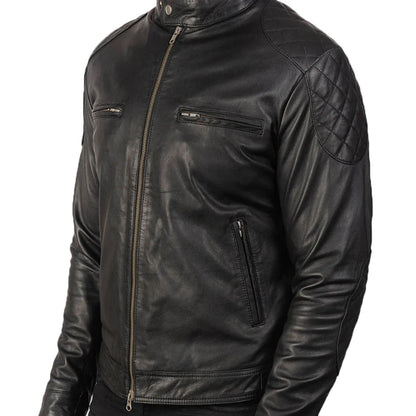 ShadowCruise Leather Biker Jacket – Classic Black Edition