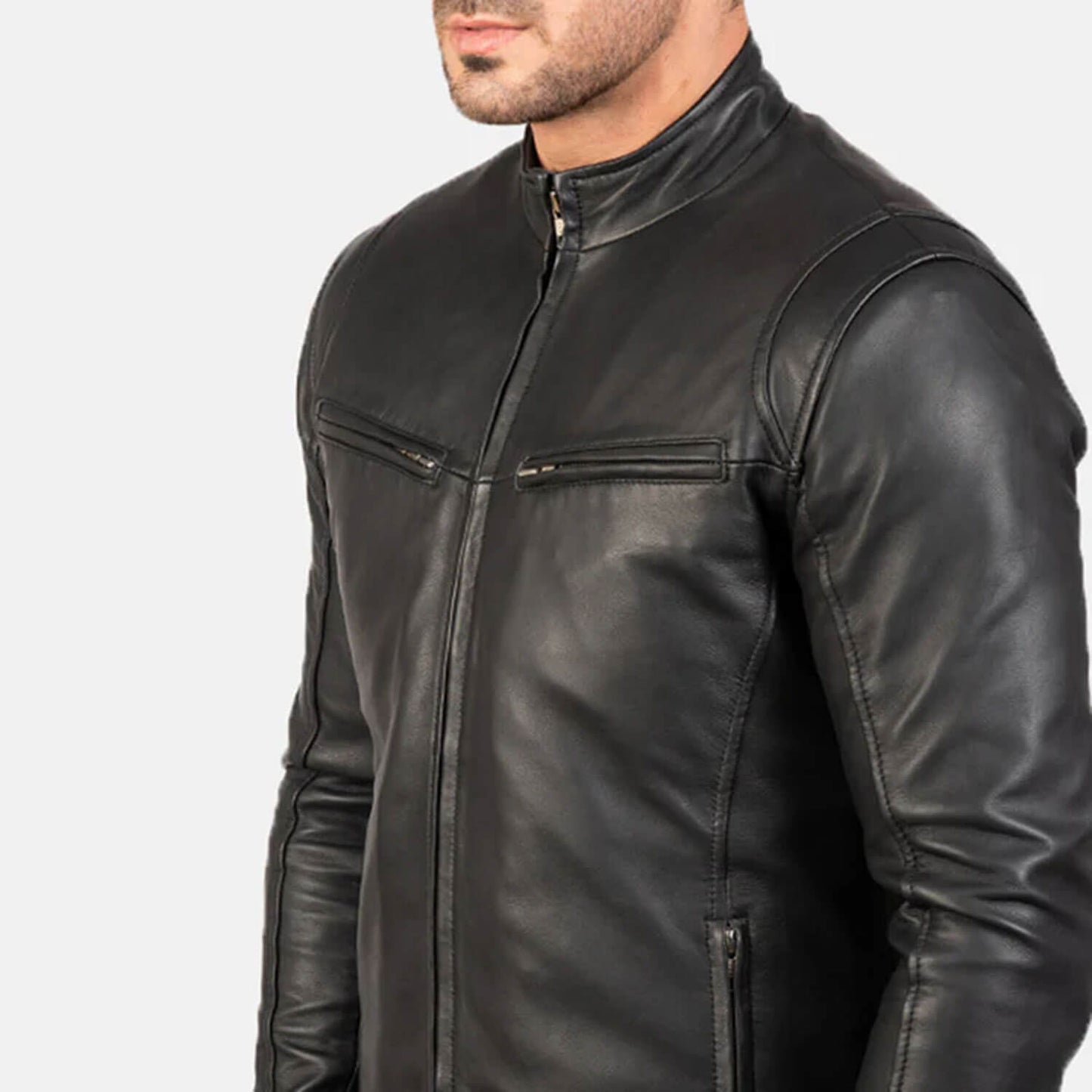 VoltRider Leather Jacket – Phantom Black Edition