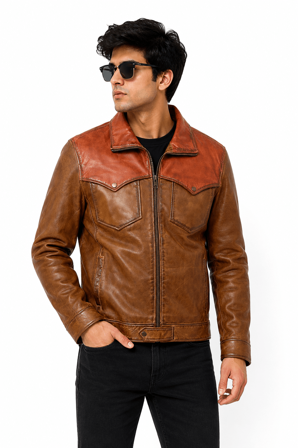 FrontierBuck Leather Jacket – Western Heritage Edition