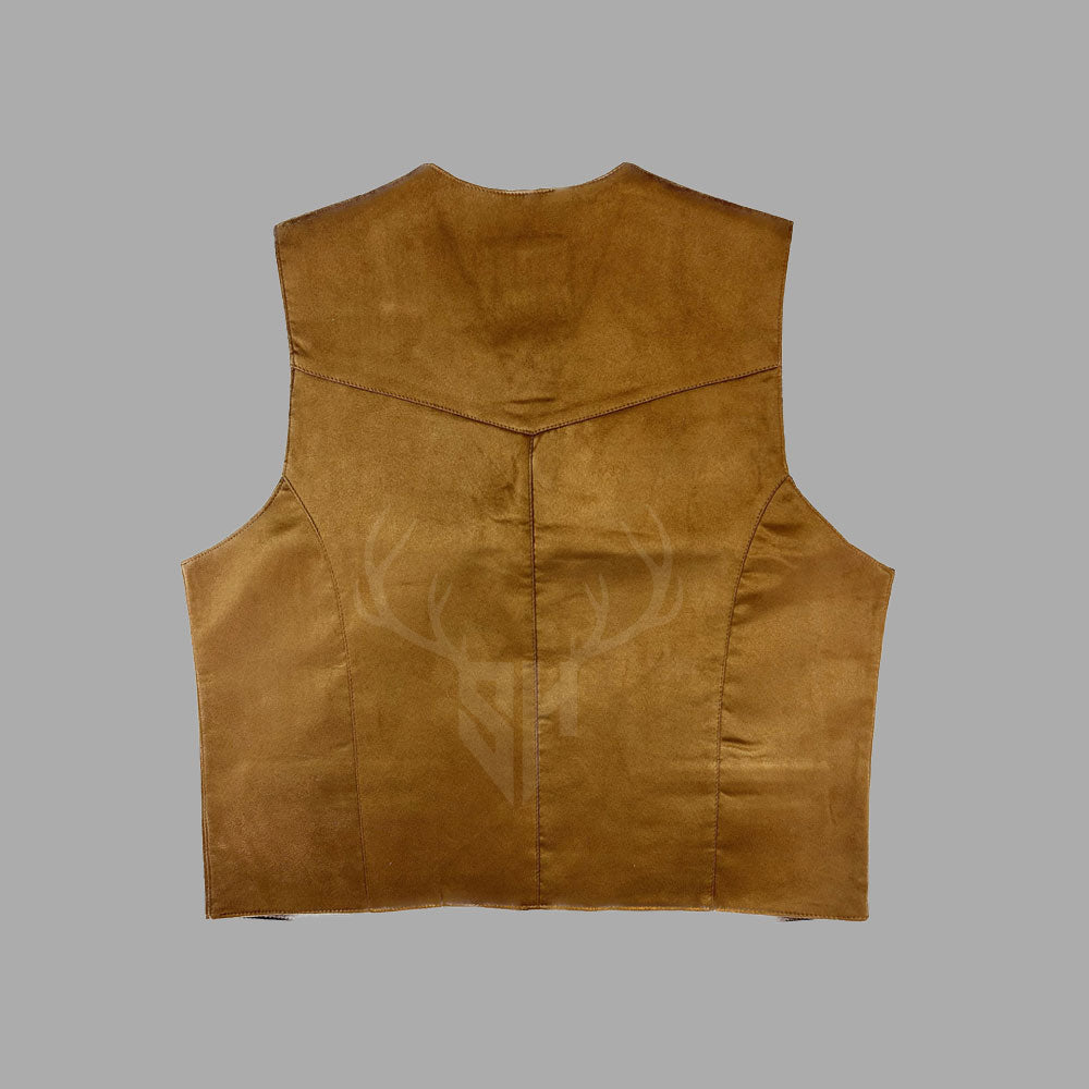 Stratford Tan Goat Leather Waistcoat