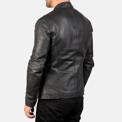 VoltRider Leather Jacket – Phantom Black Edition